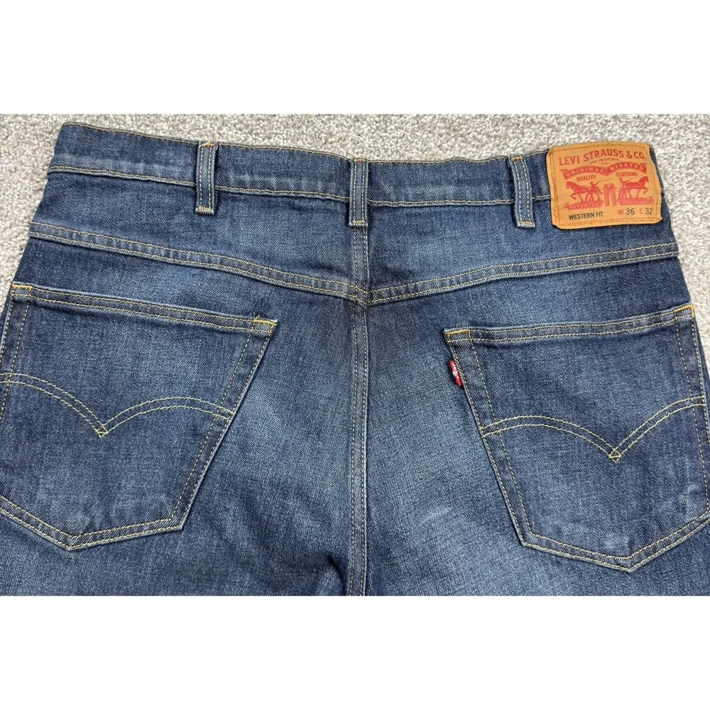 Levi's Western Fit Straight Leg Jeans Men's 36x32 Cowboy Denim